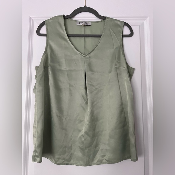 Kasper Tops - Kasper Green Shell Top (PL) 👚
